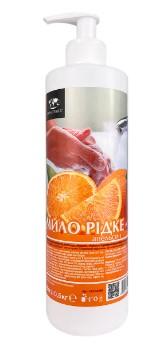 Рідке мило SOLO SOFT+ з ароматом апельсину, фасовка 0,5кг з дозатором